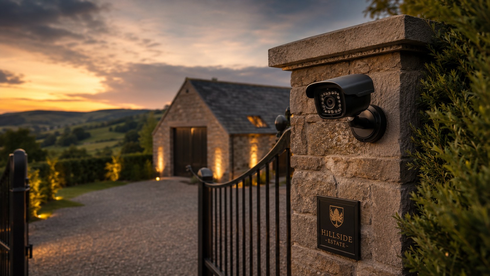 CCTV camera on a rural property