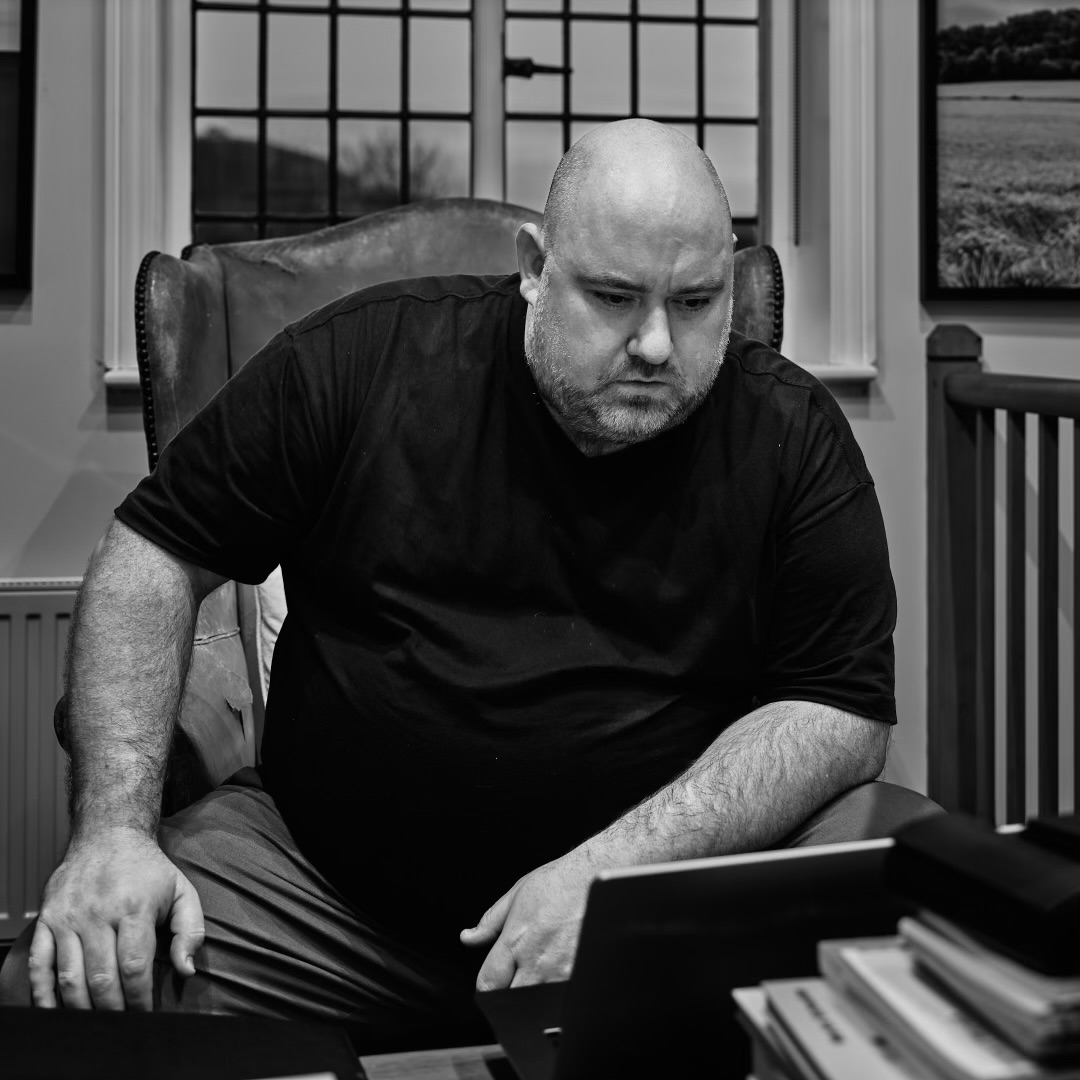 Jonathan Wells working at a computer